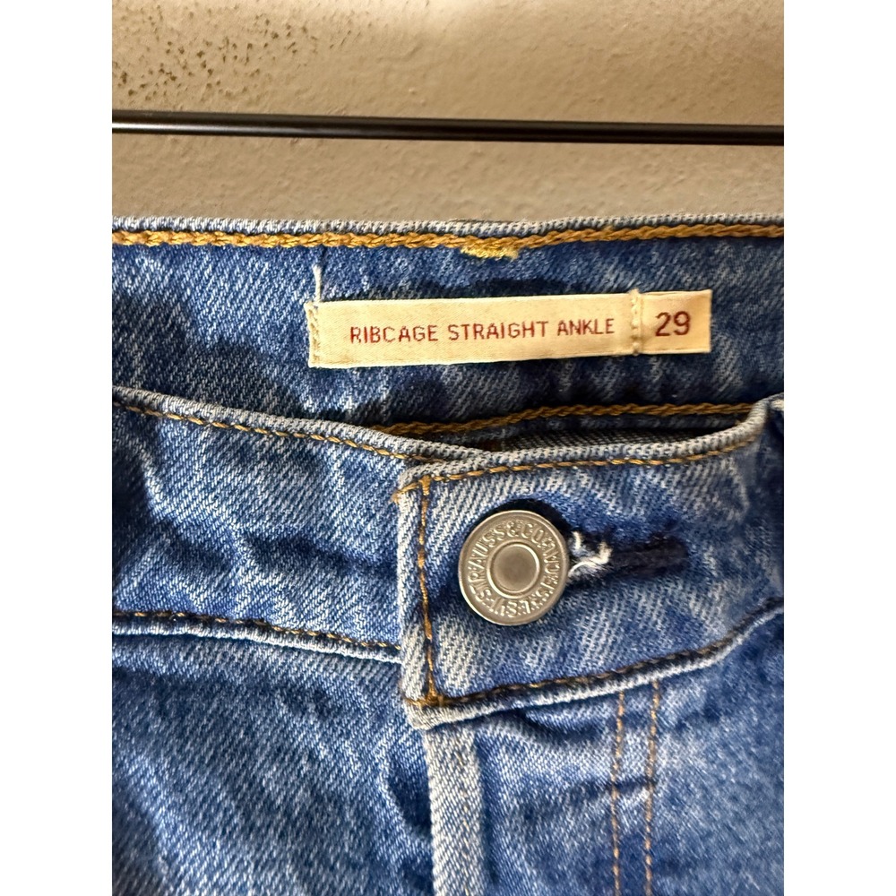 Levi's Ribcage straight ankle jeans blue size 29 - Picture 4 of 8